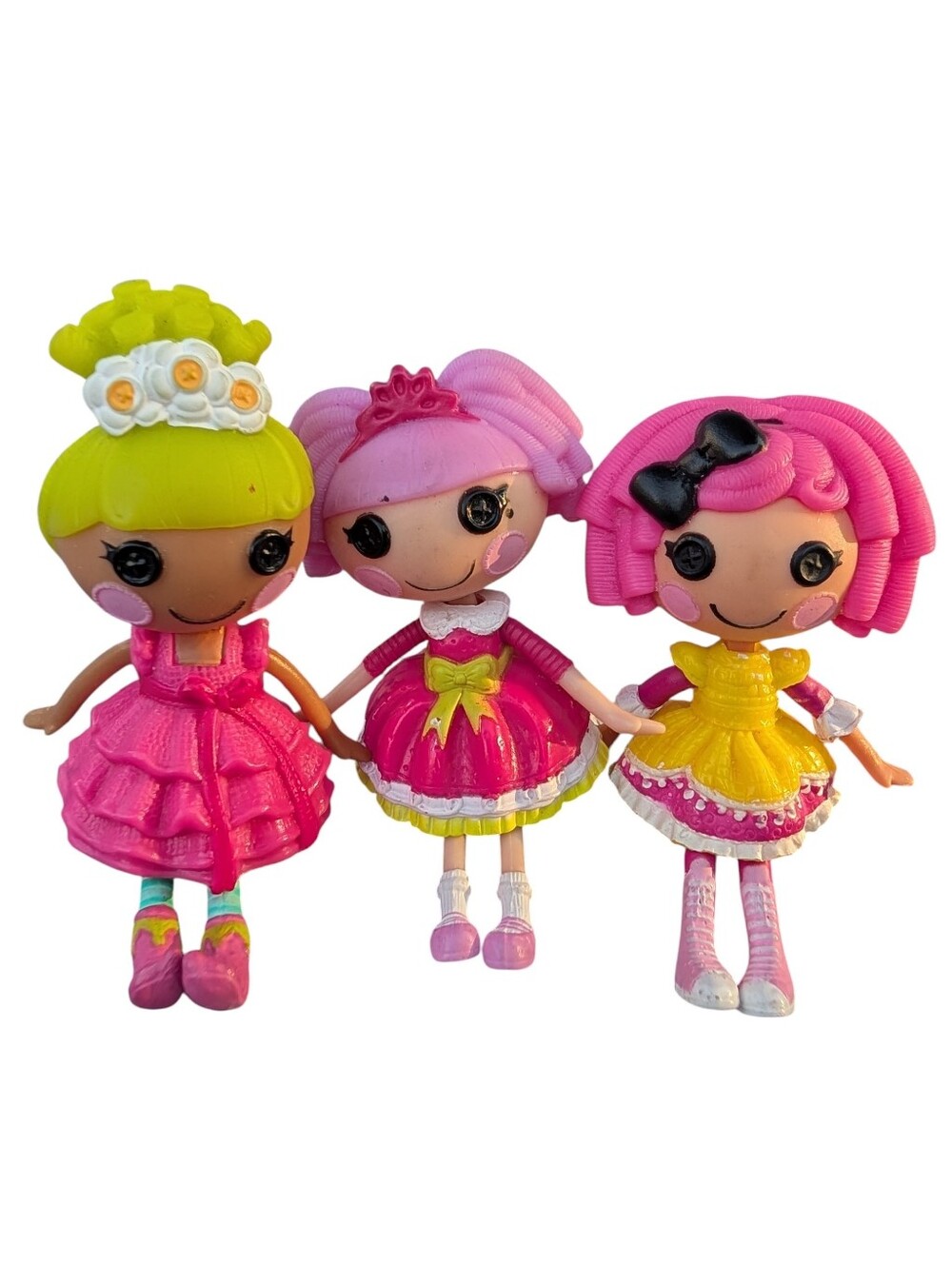 Lalaloopsy Mini Doll Lot - Pix E Flutters, Jewel Sparkles & Crumbs Sugar Cookie